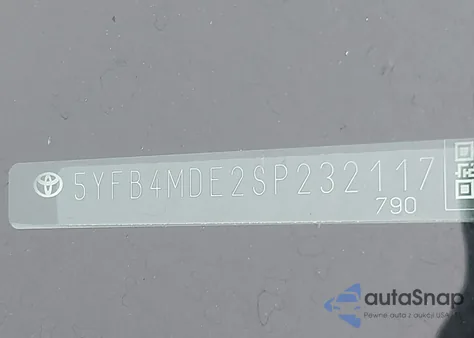 2025 Toyota Corolla Le из США, поврежденный, VIN 5YFB4MDE2SP232117